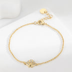 CYB0360 Copper plating14k Gold Zircon Shell Bracelet Fashion Girl Jewelry