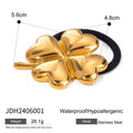 Sculptural 18K Gold-Plated Stainless Steel Hair Tie — additional product detail 30 — jewelry finish and design detail