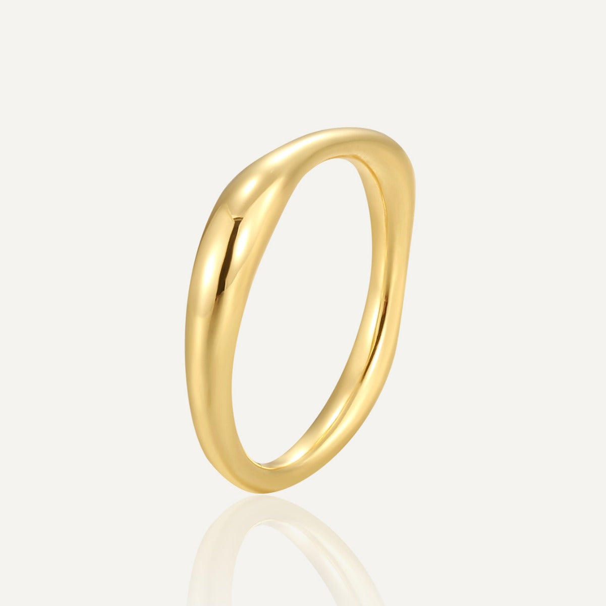 CYR0601 Horizontal Gold-Plated Ring Simple New Style Ring