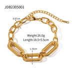 Stainless Steel Cuban Bracelet Jewelry electroplated non-fading bracelet for women