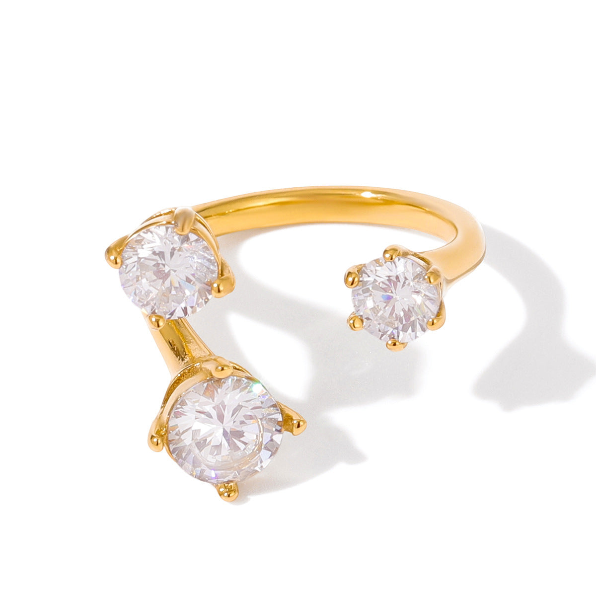 2H Zircon Ring Non-Fading Stainless Steel Ring ring