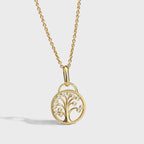 N0150 Tree of Life Pendant Necklace Tribal Totem Round Tree Collarbone Necklace