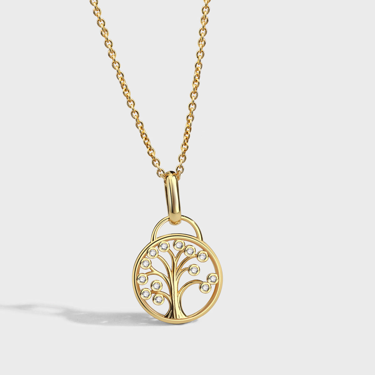 N0150 Tree of Life Pendant Necklace Tribal Totem Round Tree Collarbone Necklace