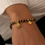 B0324 Fashion Natural Tiger Eye Stone Beaded Natural Stone Bracelet