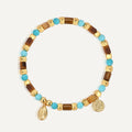 Gold-Plated Brass Beaded Round Bracelet with round design details