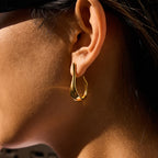 2H Stainless Steel U Shape C Hoop Earrings Stud Earrings Non-Fading Jewelry Ear Accessories