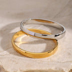 2H Stainless Steel Plain Circle Bracelet High Version Round Ring Jewelry bracelet