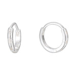 SE0259 S925Silver Star Circle Earrings Simple Zircon Earrings