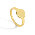Gold-Plated Brass Round Ring with gold-tone brass construction