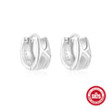 Minimalist Hoop 925 Sterling Silver Earrings — design contour — jewelry finish and design detail