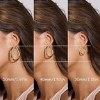 Classic C Hoop Earrings Versatile Ear Hoops Stainless Steel Jewelry Ear Accessories