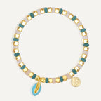 B0336 Casual Coffee Bean Pendant Bracelet Fashion Elegant Jewelry Chalcedony Stone Beaded