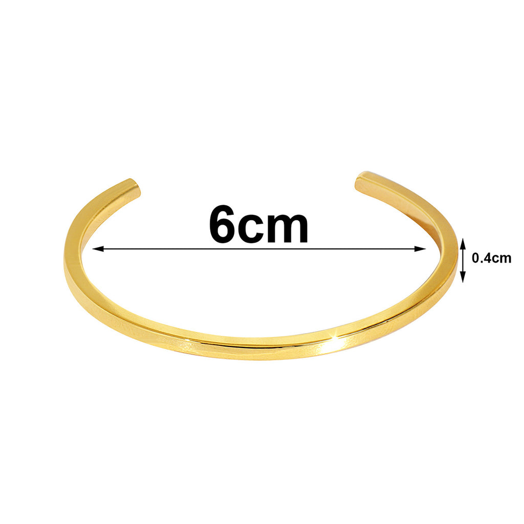 B0353 Simple Smooth Open Geometric Bracelet Fashion Bracelet Jewelry