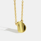 N0019 Gold-plated Brass Necklace Creative Irregular Curved Minimalist Geometric Small Round Necklace