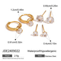 Pearl Stainless Steel Gold-Plated Earrings — side detail — jewelry finish and design detail