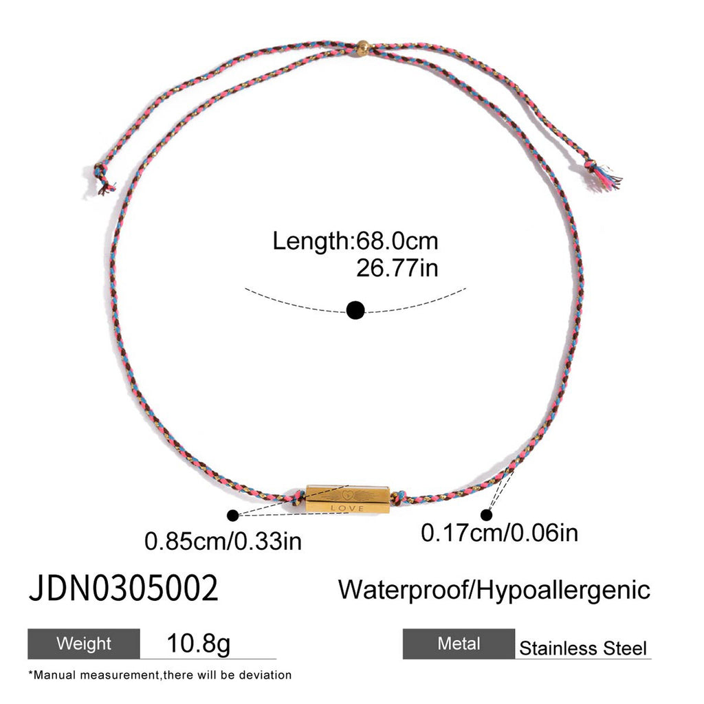 2H Cross Necklace Letter Clavicle Chain Stainless Steel Jewelry for Women