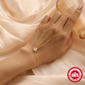 925 Sterling Silver Inlaid Marquise Zircon Finger Bracelet For Women — collection product image 06