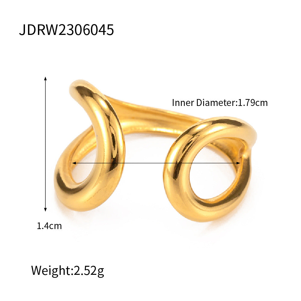 Water Drop Ring Non-Fading Jewelry rings Stainless Steel Jewelry