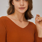 N0187-Red Fashion Retro Versatile Pendant for Women Oval Red Zircon Design Clavicle Chain