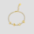 B0138 French Romantic Fashion Design Love Couple Bracelet Women's Holiday Gift Micro-encrusted Zirconia Chain