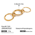 Stackable Pearl Rings Non-Fading Jewelry Stainless Steel