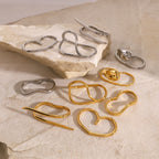 Stainless Steel Double Finger Ring Women Irregular Product Rings