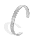 B0156 Personalized Fashion Simple Hammered Pattern Bracelet for Women Brass Gold-Plated Bangle