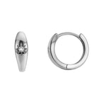 E0449 Fashionable Exquisite Earrings for Women, Minimalist Style, Smooth Surface, Sunlight Zirconia Inlaid Earrings