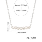 SN0091 S925 Silver Bead Necklace Collarbone Chain Pendant For Women