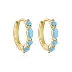 S925Sterling Silver Classic Simple Diamond-Encrusted Hoop Earrings Hot-Selling Water Drop Zircon Earrings for Women