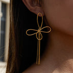 Stainless Steel Butterfly Tassel Earrings Earrings Jewelry Women's Non-Fading