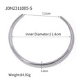 14K Gold-Plated Stainless Steel Necklace with Oval Minimalist Detail — jewelry construction