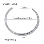 New Fashion Simple Oval Bead Bracelet Jewelry 14K Gold Stainless Steel Necklace Women's Necklace