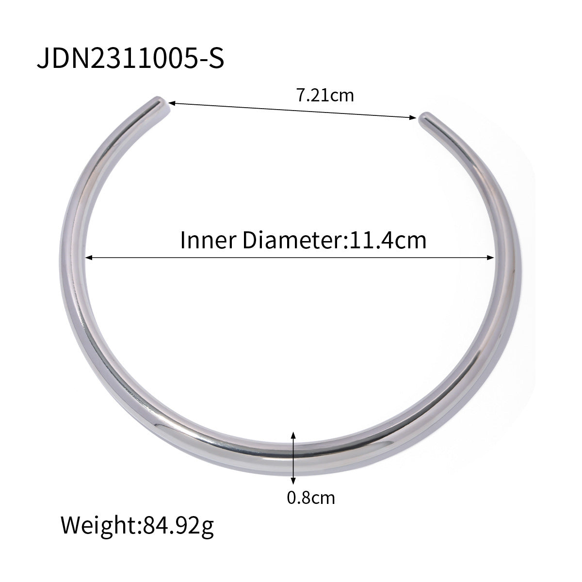 New Fashion Simple Oval Bead Bracelet Jewelry 14K Gold Stainless Steel Necklace Women's Necklace