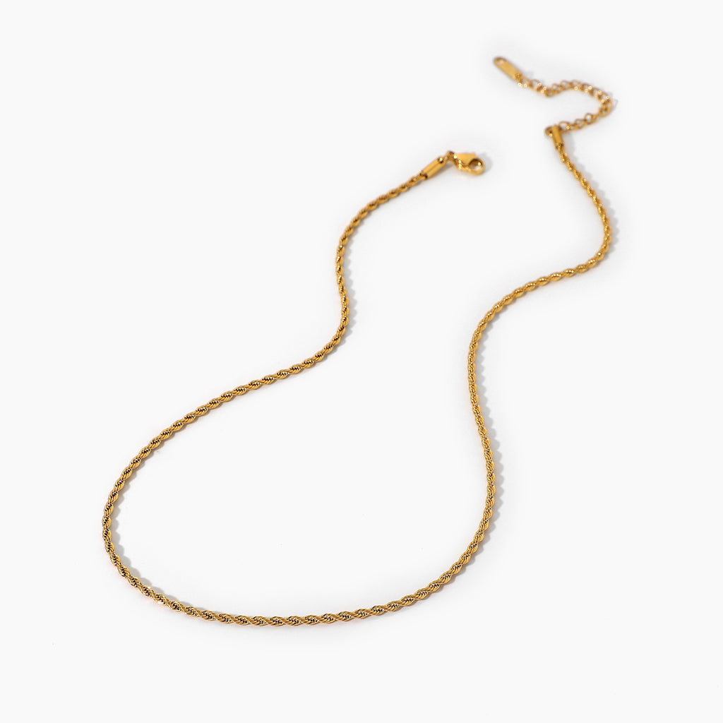 2H New Fashionable Necklace 18K Gold-plated Stainless Steel Necklace Jewelry gold Fine Chain Necklace Neck Chain