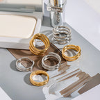 Stainless Steel Stacking Rings Non-Fading Jewelry ring