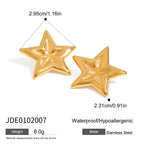 Jewelry Stainless Steel Necklace Simple Earrings Pentagram Ring rings