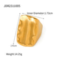 Pearl Gold-Plated Stainless Steel Ring — detail view — jewelry finish and design detail