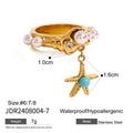Cubic Zirconia Gold-Plated Stainless Steel Ring — Thoughtful Design — style detail — jewelry finish and design detail