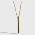 Gold-Plated Brass Geometric Square Pendant Necklace styled for independent jewelry boutiques