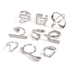 Stainless Steel Color Exaggerated Open Ring rings