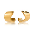 Stainless Steel C Hoop Earrings Studs Non-Fading Ear Jewelry Accessories for Women