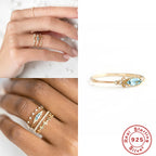 S925Sterling Silver Sapphire Marquise Diamond Engagement Ring Hot-Selling Index Finger Ring