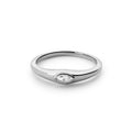 Retro Eye Zircon 925 Sterling Silver Ring — top view — jewelry finish and design detail