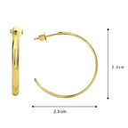 E0300 Multi-size Wind Earrings Simple Geometric C Word Earrings Curved Metal Texture Earrings for Women