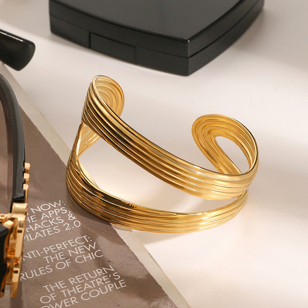 Stainless Steel Open Bracelet High Version Bangle Bracelet