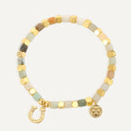 B0264 Copper plating18k Gold Fashion Stone Bracelet Bohemian Horseshoe Beads