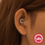 New Product S925Sterling Silver Star Triangle Inlaid Diamond Soft Bone Piercing Ear Hoop Ear Cartilage Hot-Selling Nose Ring
