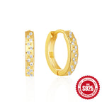 S925Sterling Silver Heart Geometric Inlaid Diamond Hoop Earrings Hot Sale Irregular Ear Clips Earrings for Women