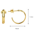 E0300 Multi-size Wind Earrings Simple Geometric C Word Earrings Curved Metal Texture Earrings for Women